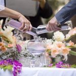 Sand Ceremony. Hand fastening